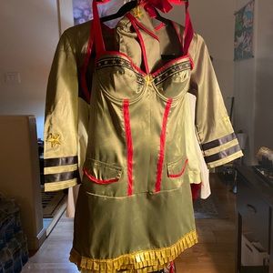 Green Army Halloween Costume Dress